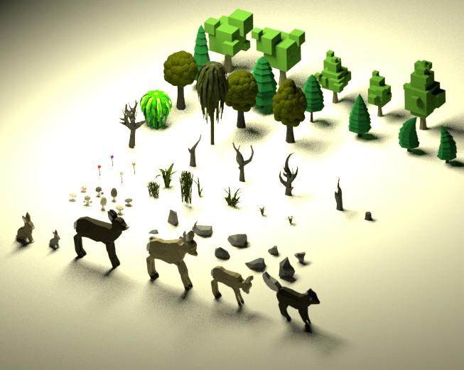 Low-Poly Nature Pack preview image 2